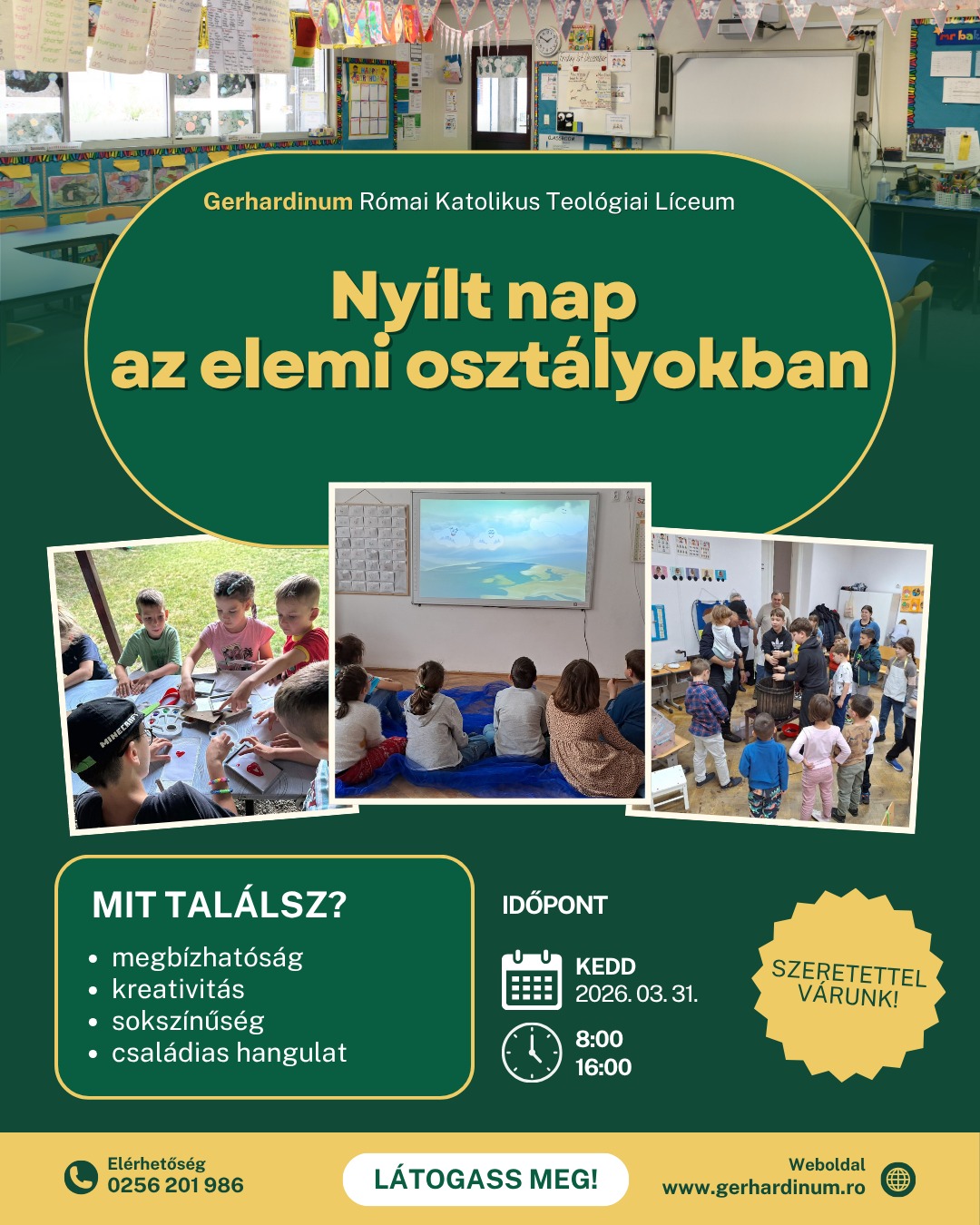 nyílt nap az elemi osztályokban